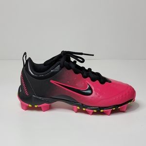 Nike | Pink and black Hyperdiamond FastFlex Softball cleats shoes Size 1